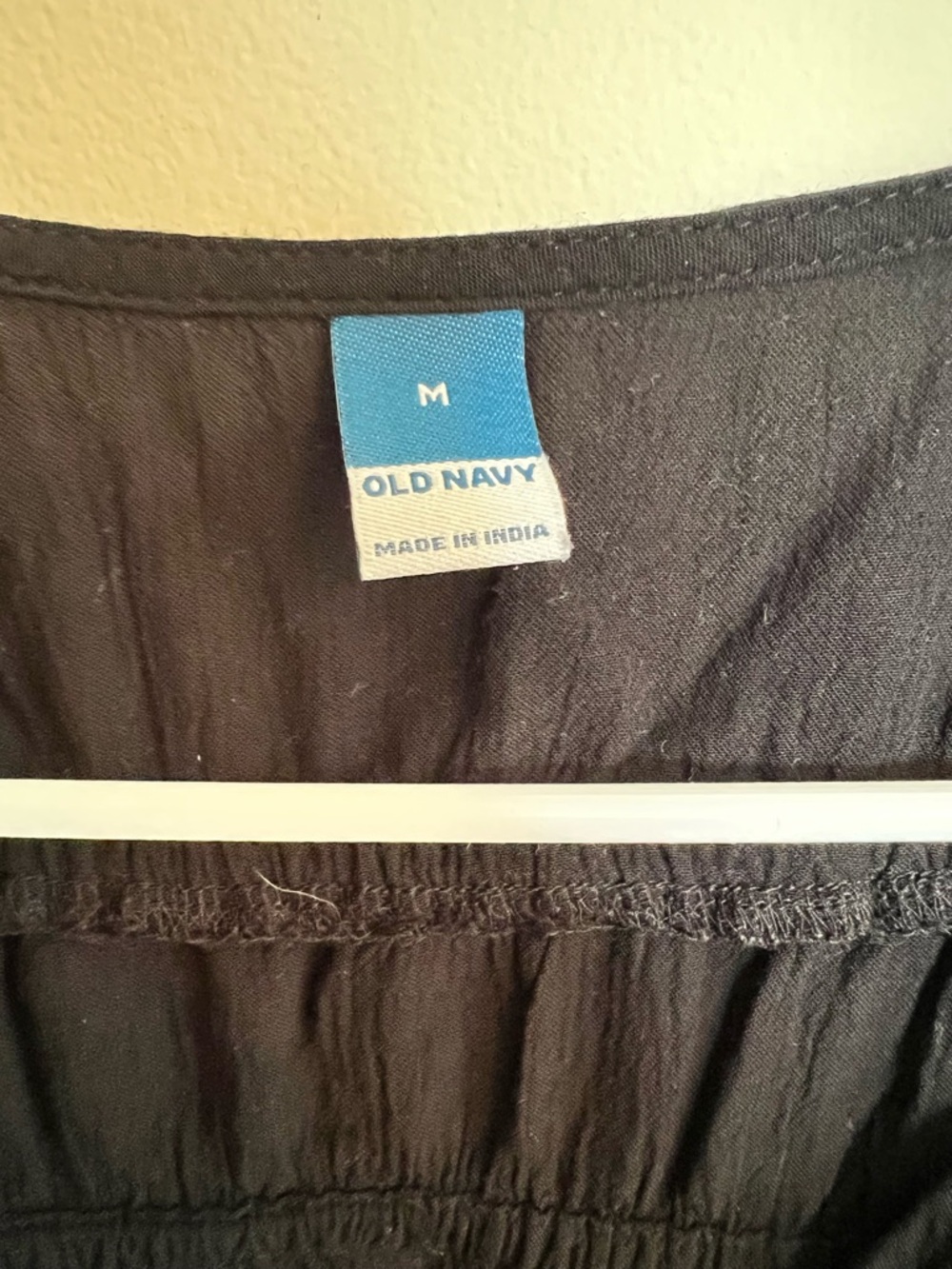 Old Navy Black Long-Sleeve Smocked Yoke Blouse - Picture 3 of 5
